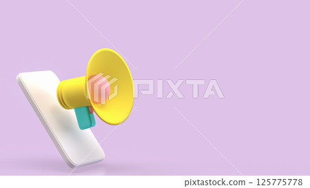 The Megaphone for Music or Media concept 3d Rendering. 125775778