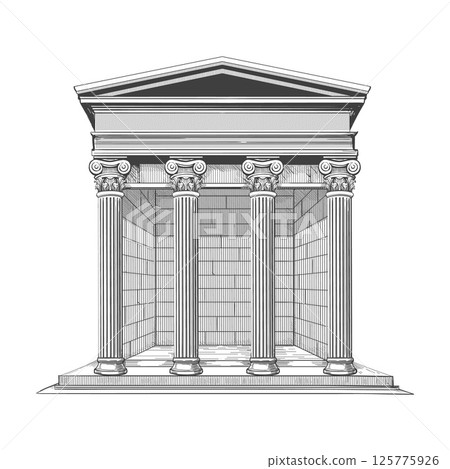 Antique building with columns 125775926