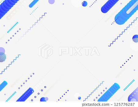藍色幾何漸層背景圖案框架 藍色幾何漸層背景圖案框架 125776287