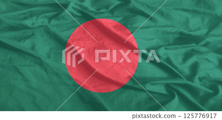 Bangladesh Flag Wind Waving Close Up Bangladesh Flag Wind Waving Close Up 125776917