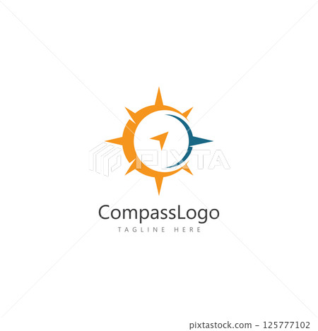 compass logo vector concept design template icon compass logo vector concept design template icon 125777102