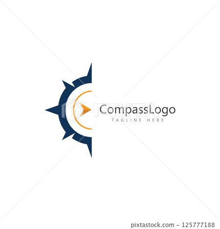 compass logo vector concept design template icon 125777188