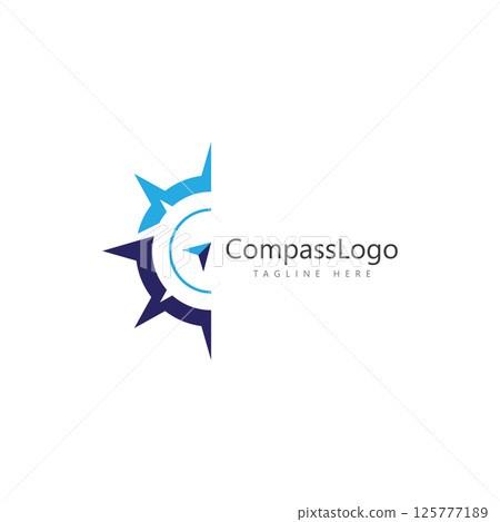 compass logo vector concept design template icon 125777189