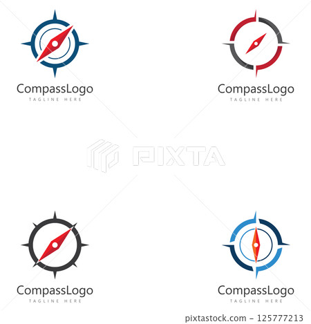 set of compass logo vector concept design template icon set of compass logo vector concept design template icon 125777213