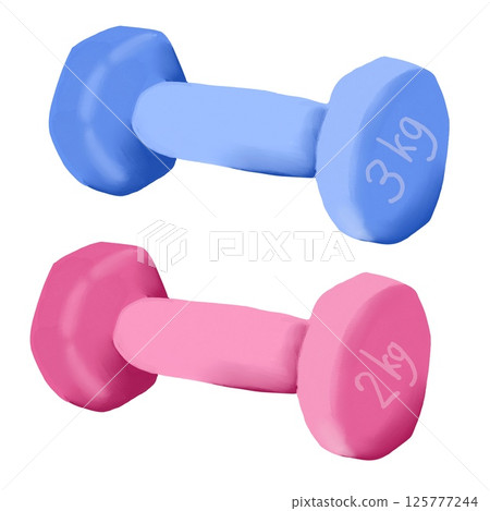 Hand drawn illustration of sports dumbbell weightlifting, gym activity equipment. Bodybuilding fitness training health muscle strength power hobby physical leisure. Hand drawn illustration of sports dumbbell weightlifting, gym activity equipment. Bodybuilding fitness training health muscle strength power hobby physical leisure. 125777244