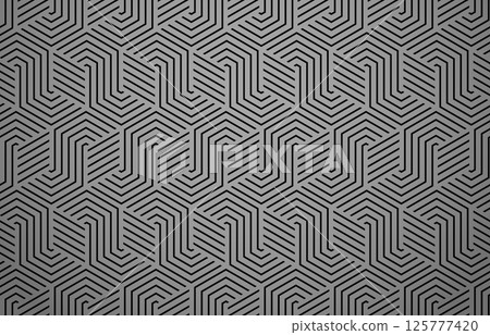 Abstract geometric pattern with stripes, lines. Seamless vector background. Gray and black ornament. Simple lattice graphic design Abstract geometric pattern with stripes, lines. Seamless vector background. Gray and black ornament. Simple lattice graphic design 125777420