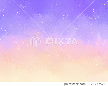 紫色淡漸層水彩背景夕陽天空紋理素材 125777575