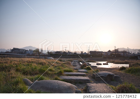 鴨川三角洲與清晨的踏腳石 3 鴨川三角洲與清晨的踏腳石 3 125778432