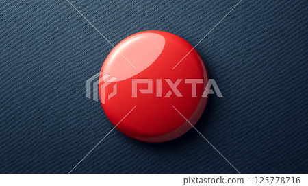 Bright red circular object on a textured navy background creating a striking visual contrast in a minimalist design Bright red circular object on a textured navy background creating a striking visual contrast in a minimalist design 125778716