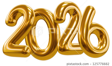 2026 Glossy Gold Numbers 2026 Glossy Gold Numbers 125778882