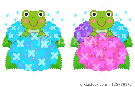Cute frog illustration 02 125779172