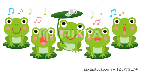 可愛的青蛙插圖04 125779174