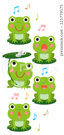 可愛的青蛙插圖05 125779175