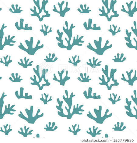 Seamless pattern with tropical corals Seamless pattern with tropical corals 125779650