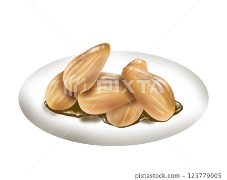 Hand-drawn illustration of pickled shallots 125779905
