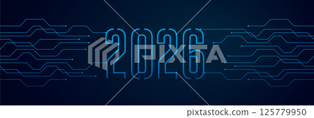 circuit board electronics digital technology banner 2026 vector illustration circuit board electronics digital technology banner 2026 vector illustration 125779950