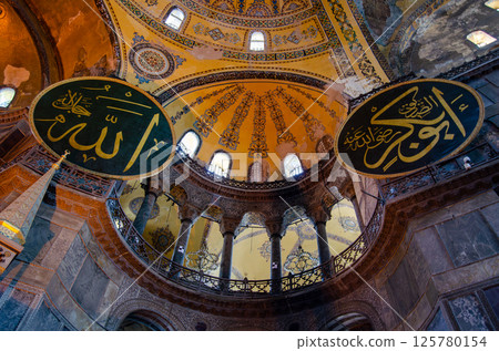 Interior shot of Hagia Sophia in Istanbul,Turkey. Interior shot of Hagia Sophia in Istanbul,Turkey. 125780154