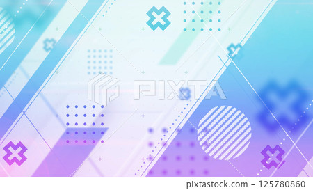 時尚的平面構圖，具有簡單的形狀，對角線背景為淺藍色 125780860