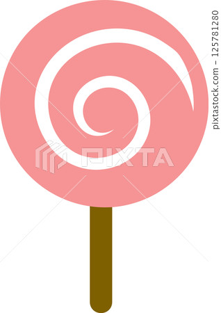Lollipop graphic illustration 125781280