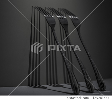 Fork Shadows: Abstract Minimalism in Everyday Geometry 125781455