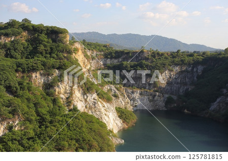 Chonburi, Grand Canyon cliffs and lakes (Thailand) A tourist destination recommended by the Tourism Authority of Thailand Chonburi, Grand Canyon cliffs and lakes (Thailand) A tourist destination recommended by the Tourism Authority of Thailand 125781815