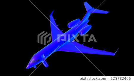 Bombardier 6000 plane for reference 3D rendering 125782406