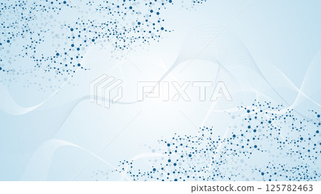 Molecular structure DNA, atom, neurons. Science concept for your design. Connected lines with dots. Medical, technology, chemistry, science background. Vector illustration 125782463