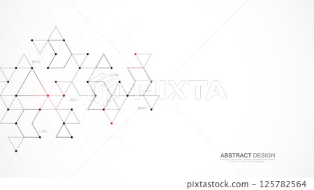 Creative idea of modern design with abstract geometric background. Minimalist vector texture with triangles pattern. 125782564