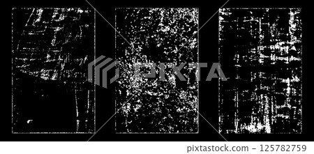 Black and white grunge. Distress overlay texture. Abstract surface dust and rough dirty wall background concept. Distress illustration simply place over object to create grunge effect. Vector EPS10. 125782759