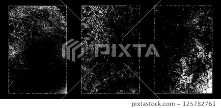 Black and white grunge. Distress overlay texture. Abstract surface dust and rough dirty wall background concept. Distress illustration simply place over object to create grunge effect. Vector EPS10. 125782761