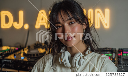 DJ in Neon Glow 125782827