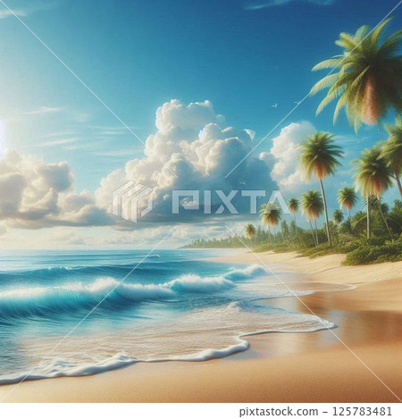 Beach Sand Marine Blue 125783481