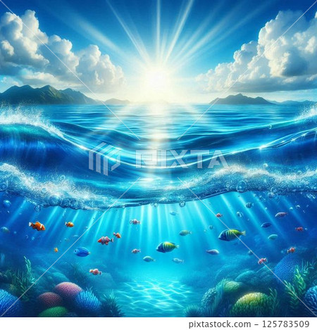 Beach Sand Marine Blue 125783509