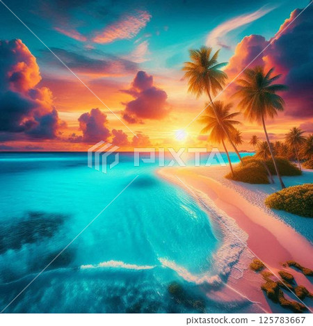 Beach Sand Marine Blue 125783667