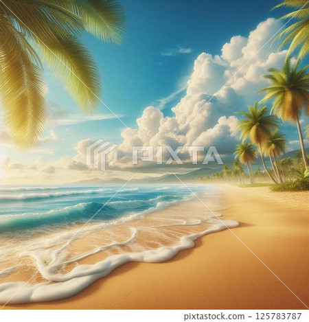 Beach Sand Marine Blue 125783787