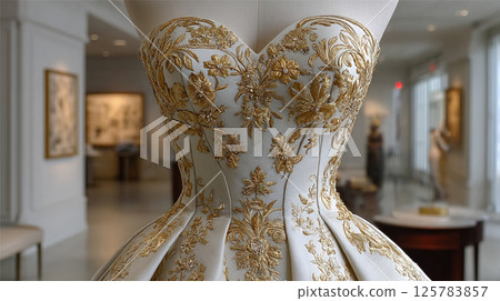 Elegant Bridal Gown Display 125783857