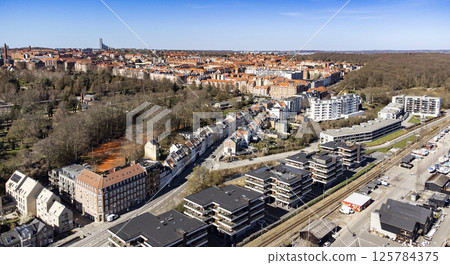 The park Risskov and the Troejborg area in Aarhus The park Risskov and the Troejborg area in Aarhus 125784375