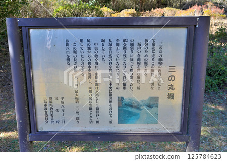 伊豆國的「山中城」眺望富士山：松井與圍牆 125784623