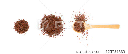 Candy Sprinkle Pile, Donut Chocolate Sprinkles Isolated, Sweet Brown Glaze Decoration, Chocolate Vermicelli 125784883