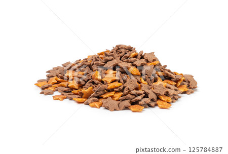 Cookie Stars Sprinkle Isolated, Sugar Star Pile, Candy Flakes, Sweet Brown Sprinkles Decoration Cookie Stars Sprinkle Isolated, Sugar Star Pile, Candy Flakes, Sweet Brown Sprinkles Decoration 125784887