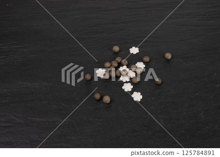 White Snowflake Sprinkles, Scattered Sugar Snow, Decorative Christmas Stars, Ice Xmas Decoration White Snowflake Sprinkles, Scattered Sugar Snow, Decorative Christmas Stars, Ice Xmas Decoration 125784891