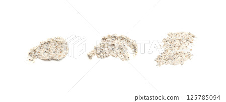 Creamy truffle sauce smear isolated, tuber melanosporum mushroom pasta, truffle cheese sauce Creamy truffle sauce smear isolated, tuber melanosporum mushroom pasta, truffle cheese sauce 125785094