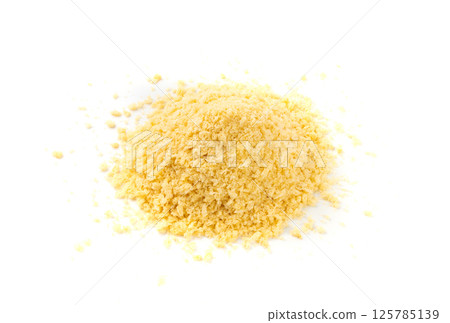 Bread crumbs isolated, scattered breadcrumbs, crushed rusk bread crumbs for nuggets, panko Bread crumbs isolated, scattered breadcrumbs, crushed rusk bread crumbs for nuggets, panko 125785139