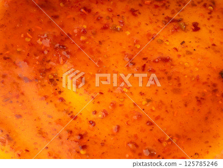 Nuoc Cham Orange Sauce Texture Background, Red Asian Jelly Dip Smear Pattern, Hot Pepper Nuoc Cham Orange Sauce Texture Background, Red Asian Jelly Dip Smear Pattern, Hot Pepper 125785246