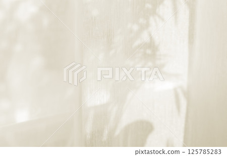 Sunlight on curtain, blurred shadow tulle background, sheer curtains, silk veil fabric Sunlight on curtain, blurred shadow tulle background, sheer curtains, silk veil fabric 125785283