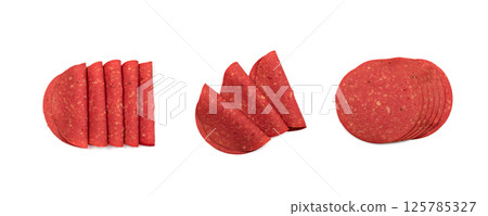 Soy salami for vegetarians and vegans 125785327