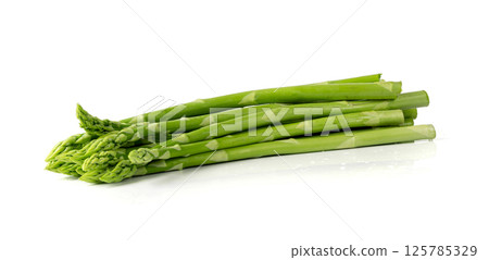 Raw Garden Asparagus, Fresh Green Spring Vegetables, Asparagus Officinalis Edible Sprouts 125785329