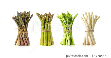 Raw Garden Asparagus, Fresh Green Spring Vegetables, Asparagus Officinalis Edible Sprouts Raw Garden Asparagus, Fresh Green Spring Vegetables, Asparagus Officinalis Edible Sprouts 125785330