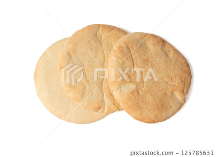 Pita flat bread, wheaten pitta flatbread also known as Arabic bread, chapati, greek pita naan, khubz Pita flat bread, wheaten pitta flatbread also known as Arabic bread, chapati, greek pita naan, khubz 125785631