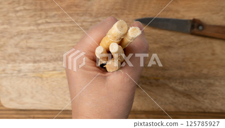 Miswak also known as Miswaak, Siwak, Sewak. Natural Wooden Toothbrush made of Salvadora Persica Tree Miswak also known as Miswaak, Siwak, Sewak. Natural Wooden Toothbrush made of Salvadora Persica Tree 125785927